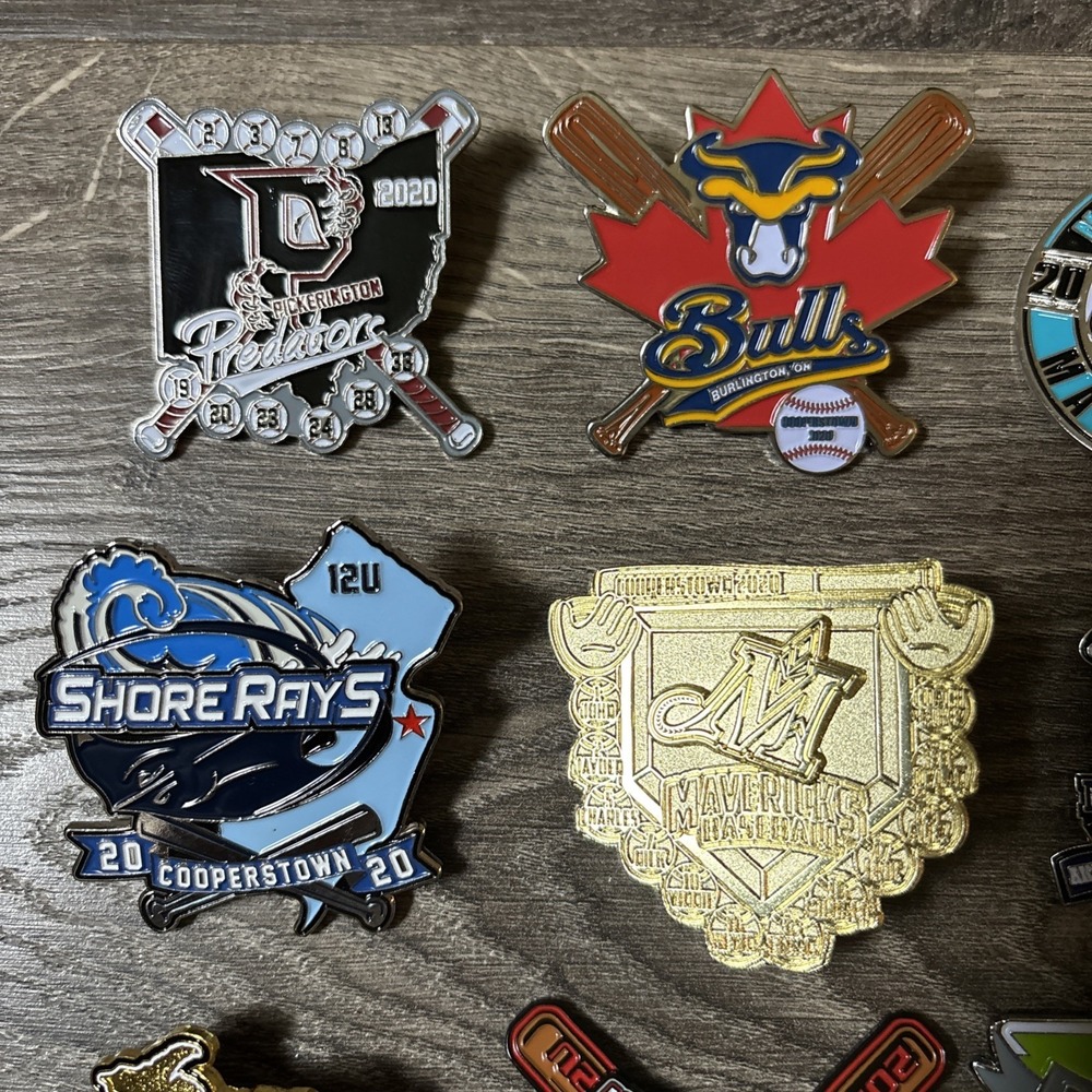 Cooperstown 2020 Baseball Collectors Pins Lot #1 12 Pieces - Picture 2 of 5